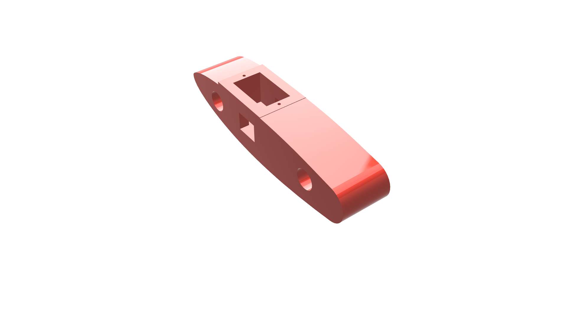 Aileron servo mount CAD design for the RC plane wing
